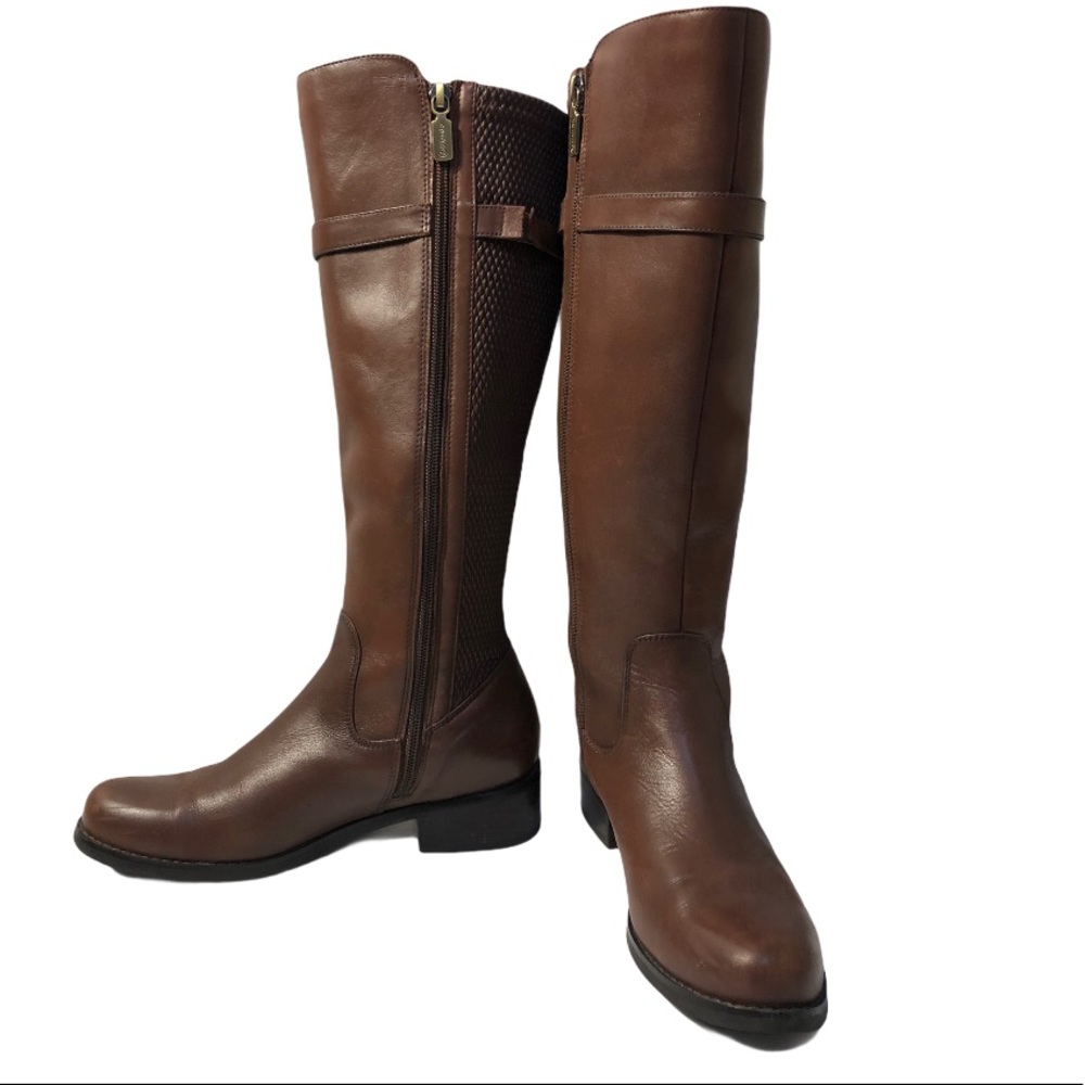 Blondo Brown Leather Tall Waterproof Ridding Boots